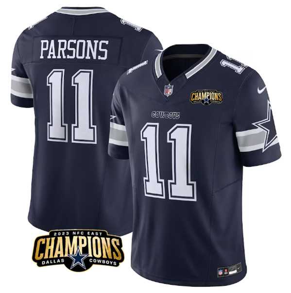 Men & Women & Youth Dallas Cowboys #11 Micah Parsons Navy 2023 F.U.S.E. NFC East Champions Patch Stitched Jersey,We sell and wholesale Men & Women & Youth Dallas Cowboys #11 Micah Parsons Navy 2023 F.U.S.E. NFC East Champions Patch Stitched Jersey on line form chian!